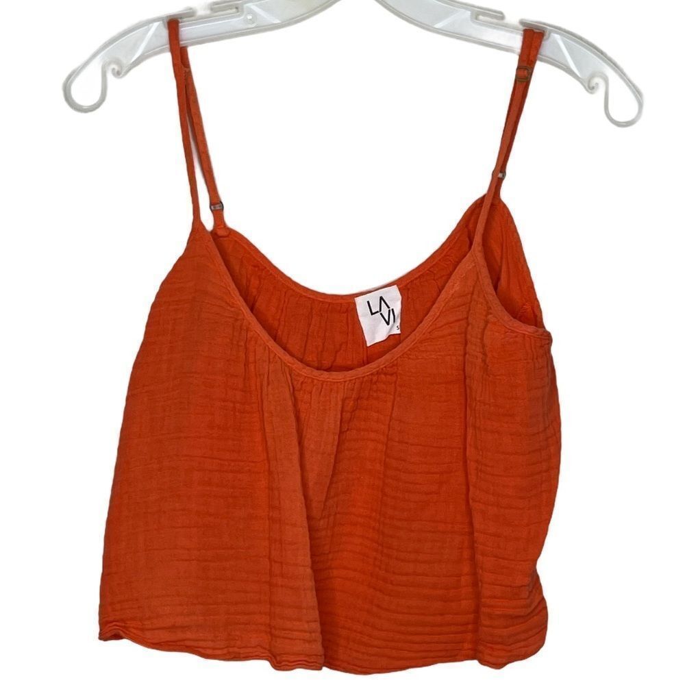 LA VI Crop Top Orange